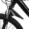 Mudguard Set, Front and Rr Tire Mudguards with Cable Ties, for Most  s Black Plastic
