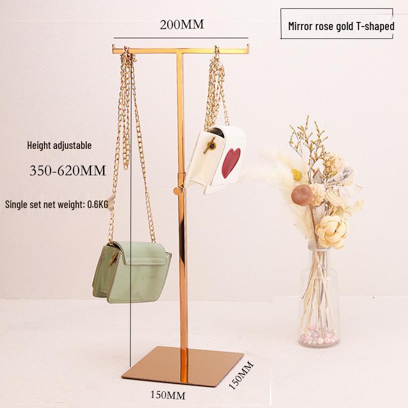 Adjustable Stainless Steel Handbag Display Stand with Gas Spring