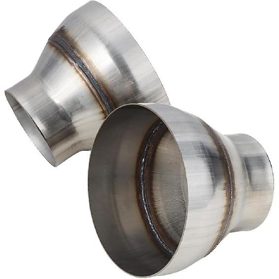 A-KARCK Exhaust Adapter Connector 2.5  ID to 3  OD, Exhaust Pipe Reducer 304 Stainless Steel, 4  Overall Length 2 PACK 3  OD to 5  OD-2 PACK