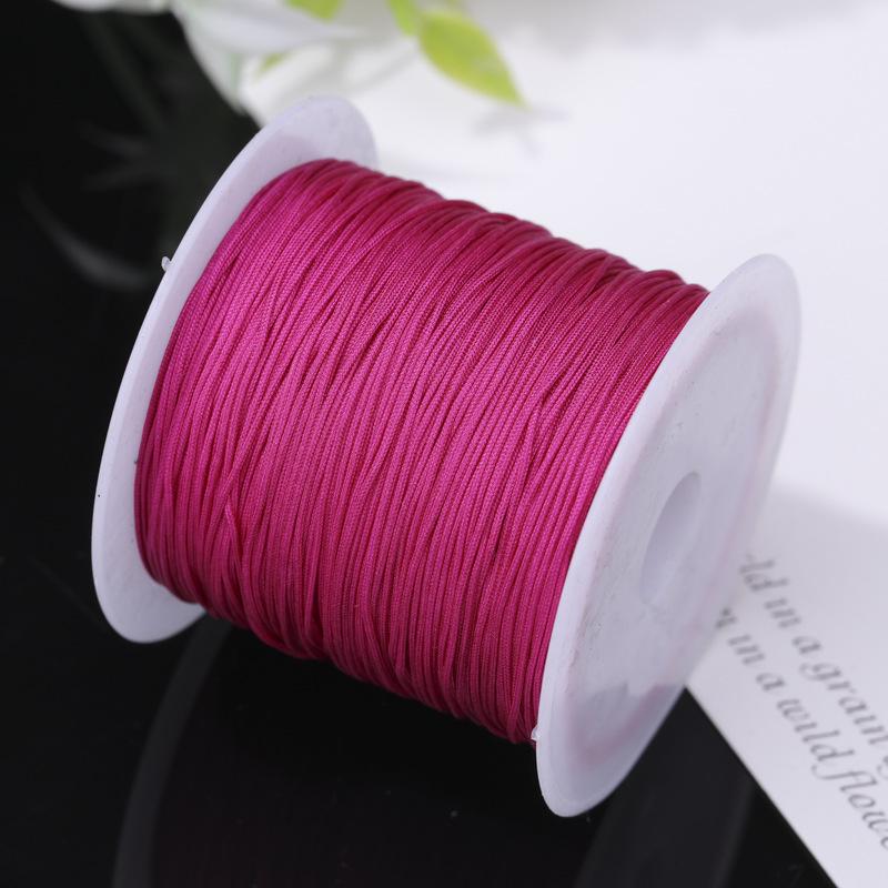 Boting Nr.. 73 Rot 0,6 mm Nicht-elastische Kordel für DIY Halsketten- und Armbandherstellung.