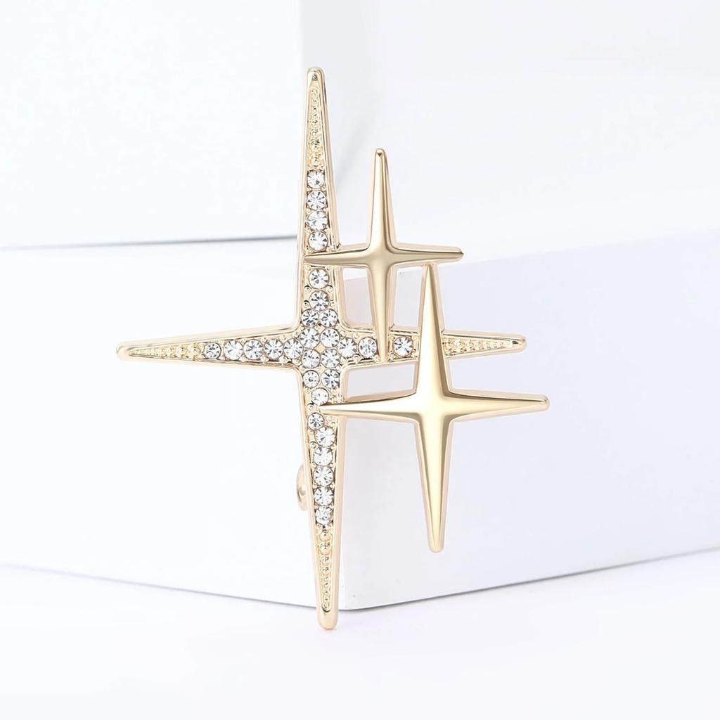 Ramadan Rhinestone Star Brooches for Women Unisex Glossy Moon Pins Event Party New Gifts Backpack Decoration Clothes Accessories
