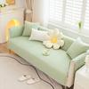 Cotton Sofa Cover Fabric Embroidery Rustic Style Four Seasons Universal Non-Slip Sofa Cover for Living Room Leather Sofa Cover