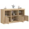 Vidaxl Mueble con Iluminación LED, Roble Sonoma, 123X37X67 Cm