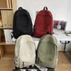 Backpack Men's Large Capacity Computer Leisure Japanese Junior High School High School Student School Bag Travel Solid Color Backpack