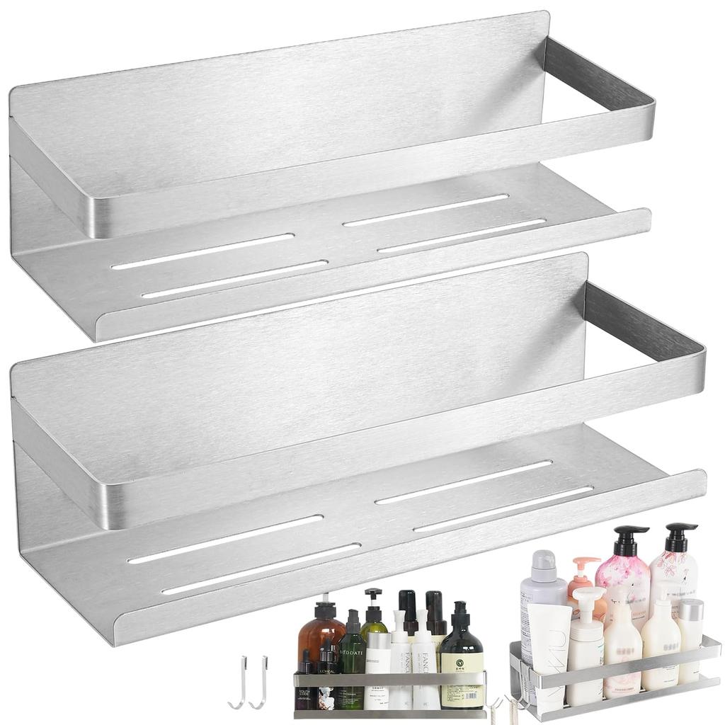 Bathroom Bathroom for Bathroom Stainless Steel Shower Bathroom Sink with Hooks Rack, Rack, Magnet, Wall, Rack, Drainer, Storage,
