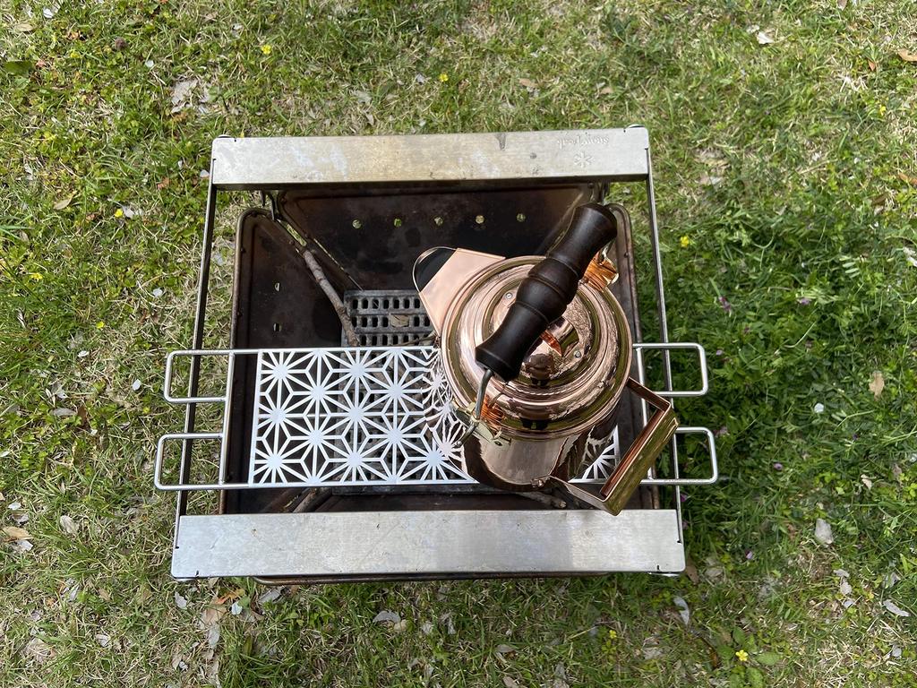 CAMPING MOON Bonfire Grill, Stainless Steel Tripod with 6 Round Bar, MTG-C