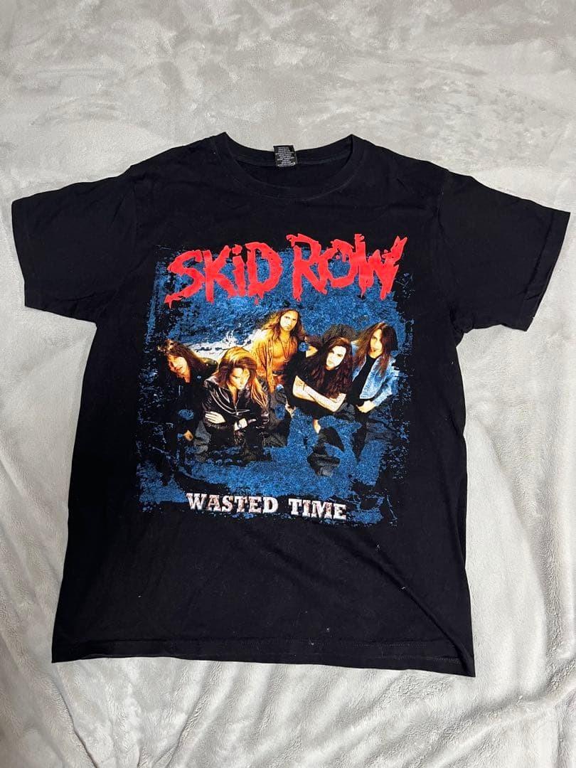 SKID ROW band vtg 100% cotton black short sleeve tee QT7758 S