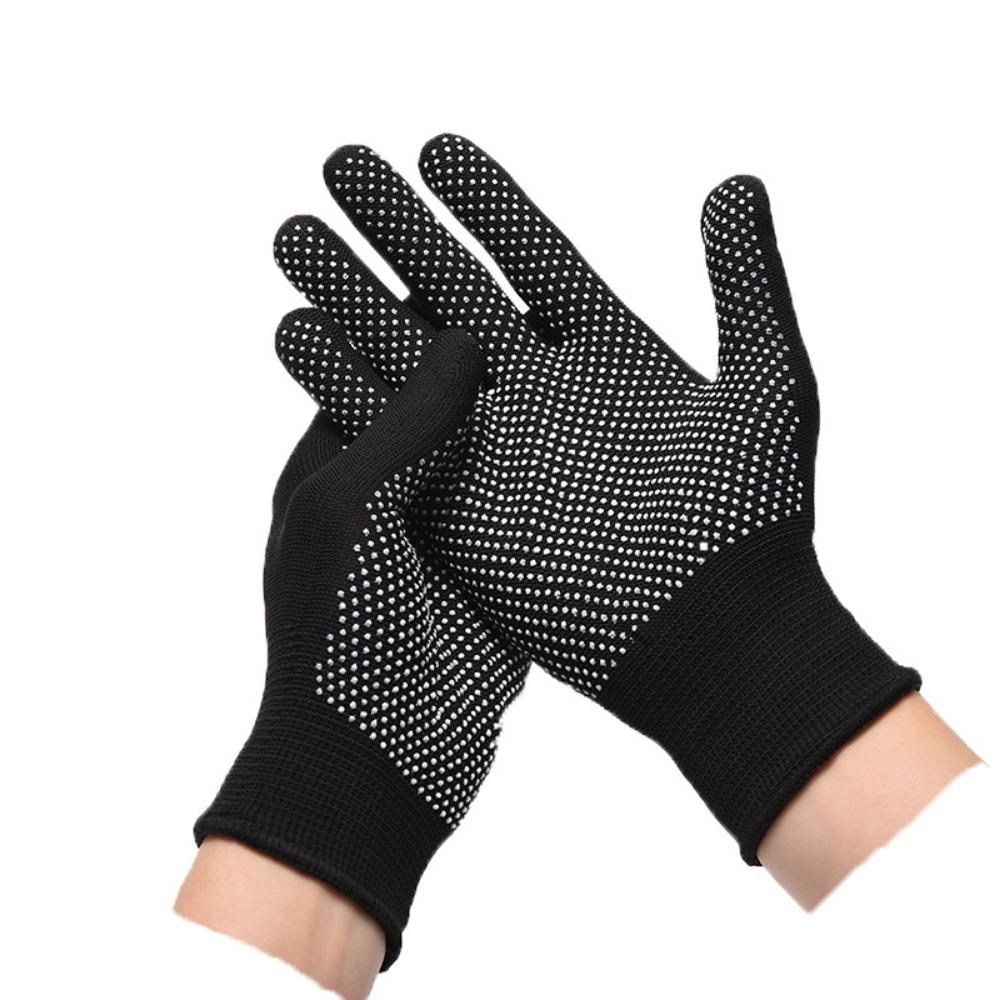 

Outdoor Lightweight Nylon Dot Grip Gloves Black White Dots Cycling Fishing Gloves