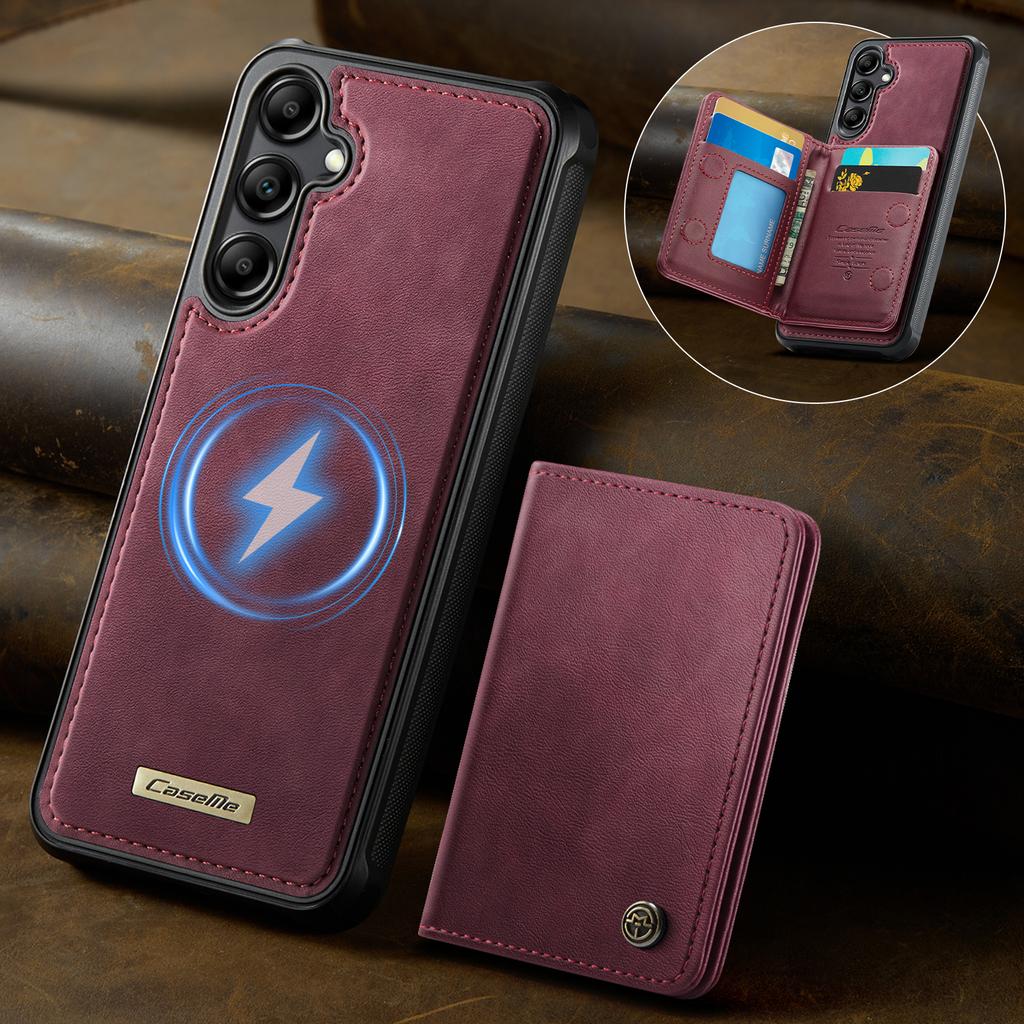 For Samsung Galaxy A14 4G/Galaxy M44 5G/Galaxy A14 5G Magnetic Case CASEME ME80 Series Leather PC TPU Phone Cover with Detachable Wallet