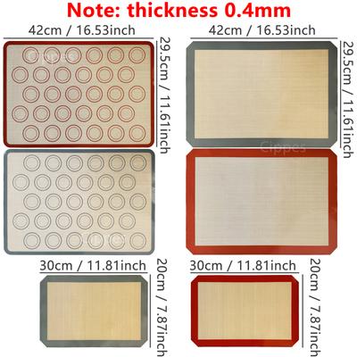 1PC Silicone Baking Mat for Oven, Thin 0.4mm, Reusable Non Stick Heat Resistant Bakeware Sheets Liner Baking Tools for Cookie