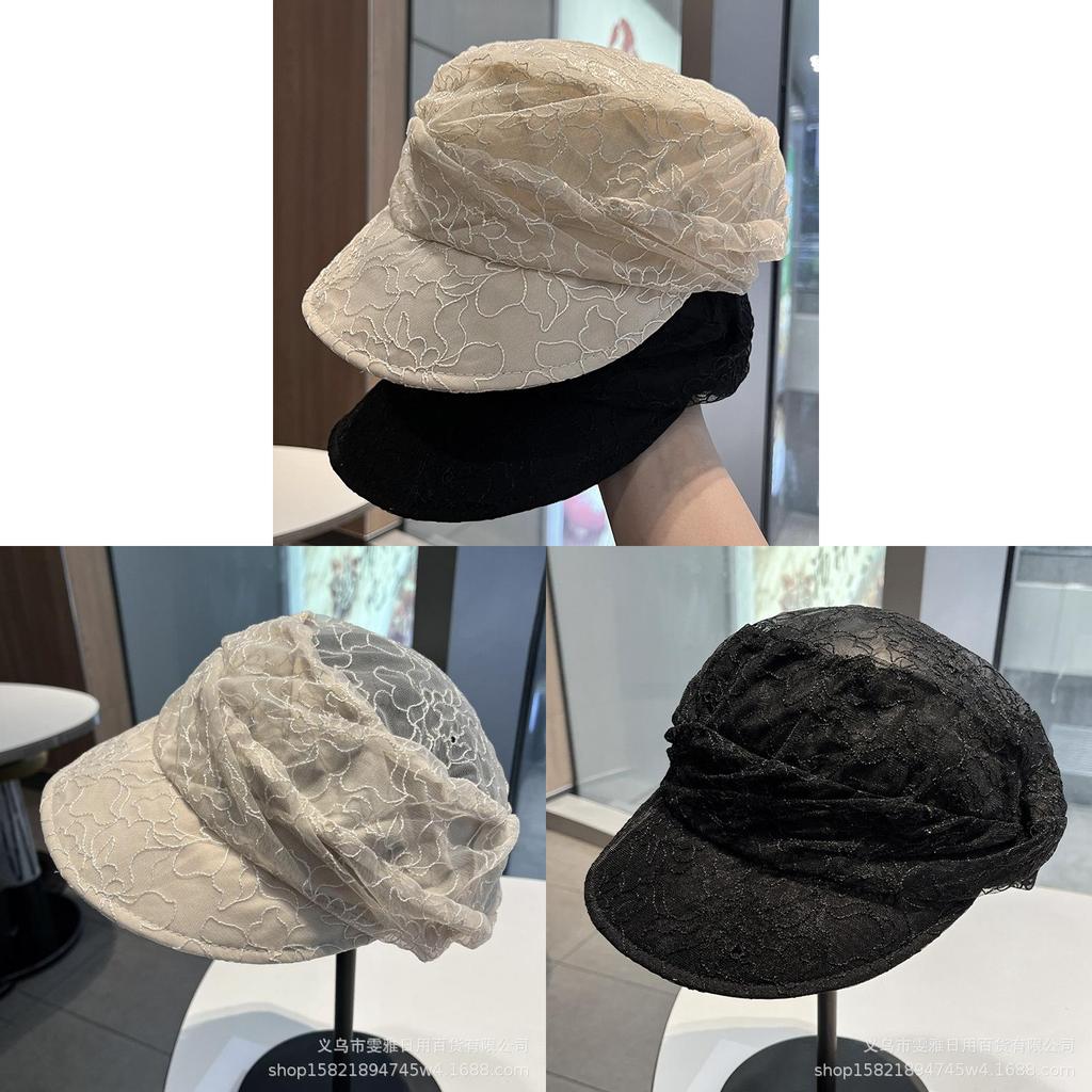 Summer Lace Breathable Baseball Cap With Wrinkled Design For Sun Protection And Fashion Casual Wear