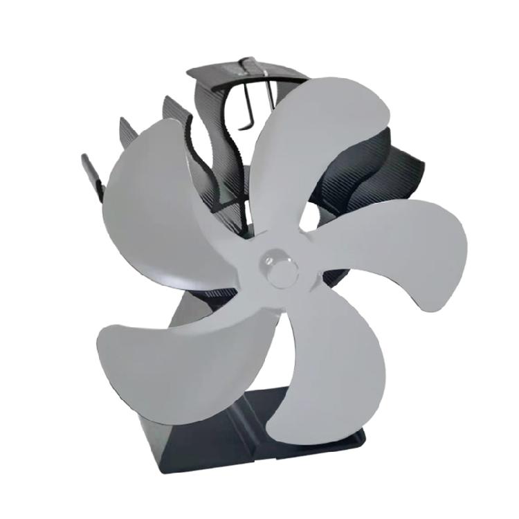 Fireplace Fan Heat Powered Stove Wood Stove Fan Log Wood for Burner Quiet Black