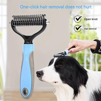 Dog Combs,Breed Dog Groomer Dual Function Deshedding Brush & Undercoat Rake  Easy, Comfortable Grooming