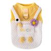 Spring and summer thin cat clothes breathable funny big white goose pocket traction vest dog two feet pet clothing