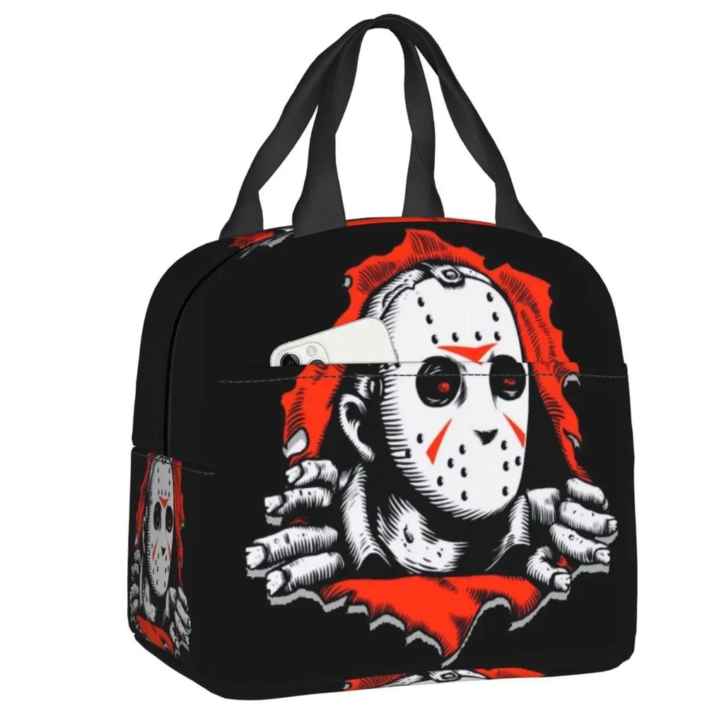 Skull Insulated Lunch Bag for School Office Resuable Thermal Cooler Lunch Box for Women Kids Food Container Bento Tote Bags
