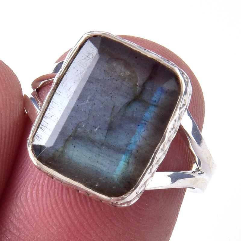 

Natural Labradorite Gemstone Handmade 925 Solid Sterling Silver Ring Size 7 N0f99