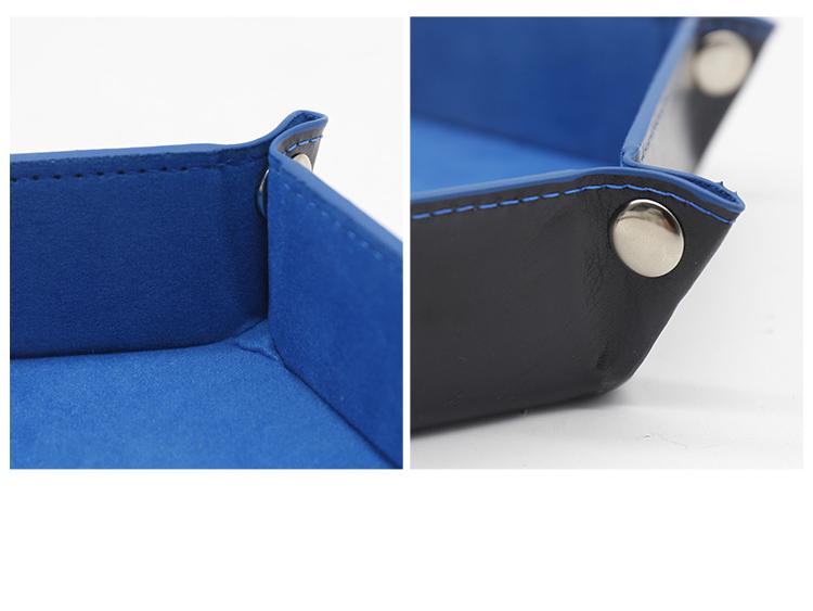 Hexagonal Velvet Dice Tray: Portable, Foldable PU Storage for Tabletop Games