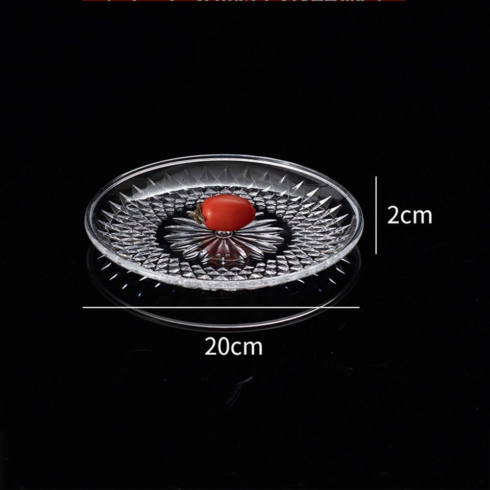 Kreativní talíř Průhledný ovocný talíř KTV Plastový vícevrstvý talíř na dort Kreativní dvojitý ovocný talíř