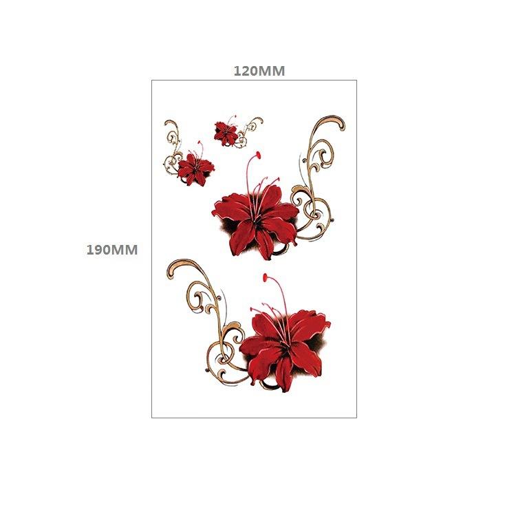 Waterproof Tattoo Sticker Girl Colored Rose Lotus Bohemian Brahma Totem Chest Back Cover Tattoo