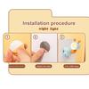 Luz noturna de cabeceira com desenhos animados, adorável, sem cintilação, alimentada por bateria, mini tamanho, decorativa, lâmpada noturna para quarto