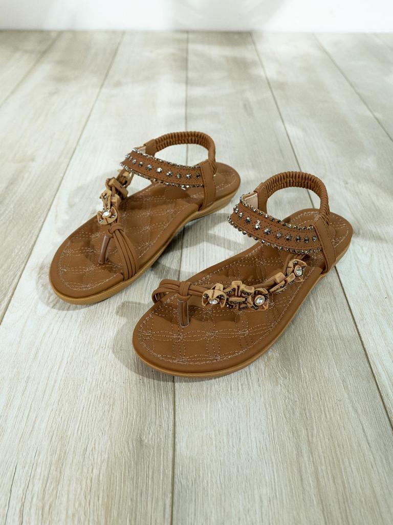 Bohemian Ethnic Women's Beaded Sandals - Summer Fashion Flat Flip-Flops