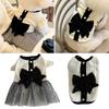 Knitted Dog Dresses for Small Dogs Cats Bow-Knot Cute Girl Dog Clothes JK Female Pet Dress Puppy Outfits for Chihuahua Yorkie