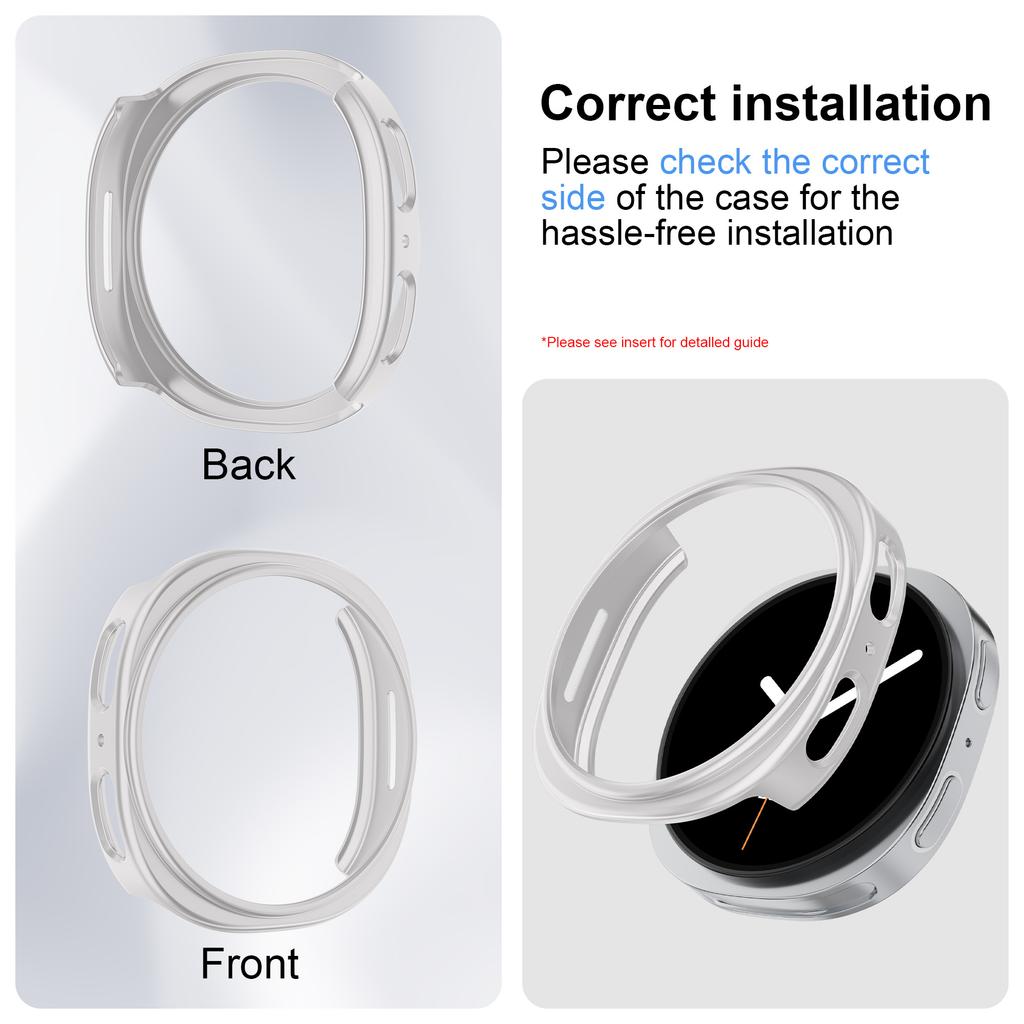 Cover Case For Samsung Galaxy Watch 8/8 Classic 46mm 40mm 44mm Screen Protector PC Hollow Bumper Shell Galaxy Watch 8 Protective