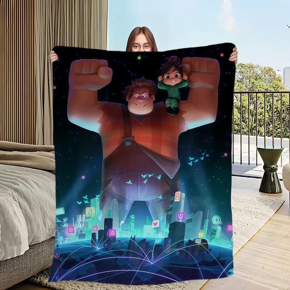 R-Ralph B-Breaks the I-Internet 2 DSN Blanket Flannel Warm Comfort Soft Plush Blanket For Picnic Beds Sofas Homes And Bedrooms
