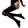 80D Velvet Leg Warmers Women Sexy Lace Top Silicone Hold Up Thigh High Stockings Elastic Nylon Medias  Lingerie