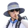 Men's Summer Sun Hat with Wide Brim, Breathable and Cool, Anti-UV Face Shield, Ideal for Outdoor and Fishing Activities.