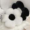 Flower Cushion White Black Flower Pillow Large Sofa Cushions Decorative Cushion Office Chair Sofa Pillow Home Decor