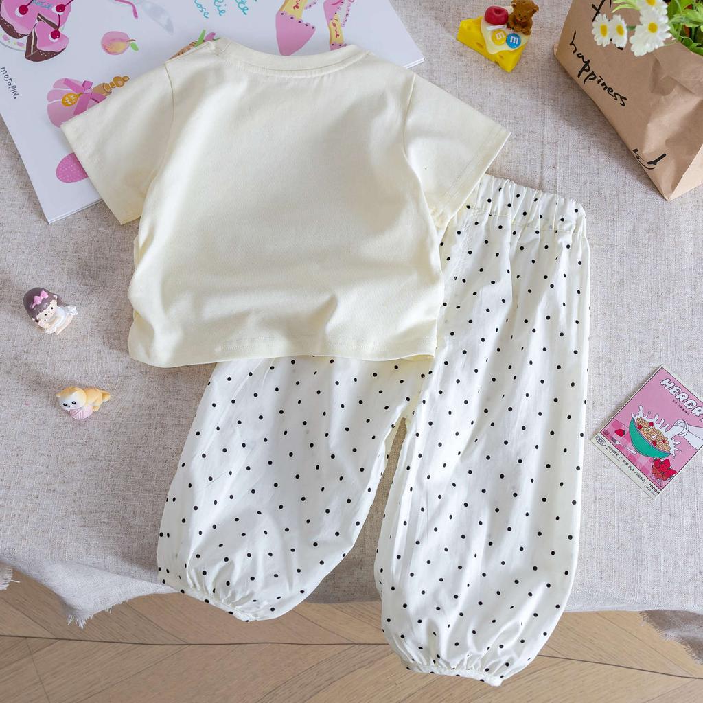 Sommer Mädchen Cartoon Kurzarm Hose Zweiteiliges Set
