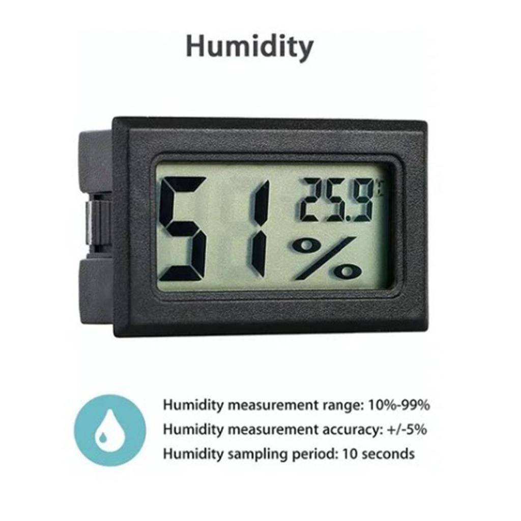Digital Display Thermometer Black ABS Accurate Anti Impact Electronic Water Temperature Meter