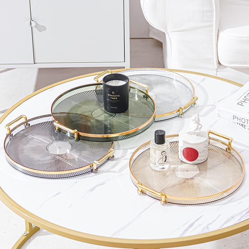 High-End Fruit Plate Household Living Room Coffee Table Fruit Melon Seeds Plastic Tray High-End Snack Plate Placed On The Plate