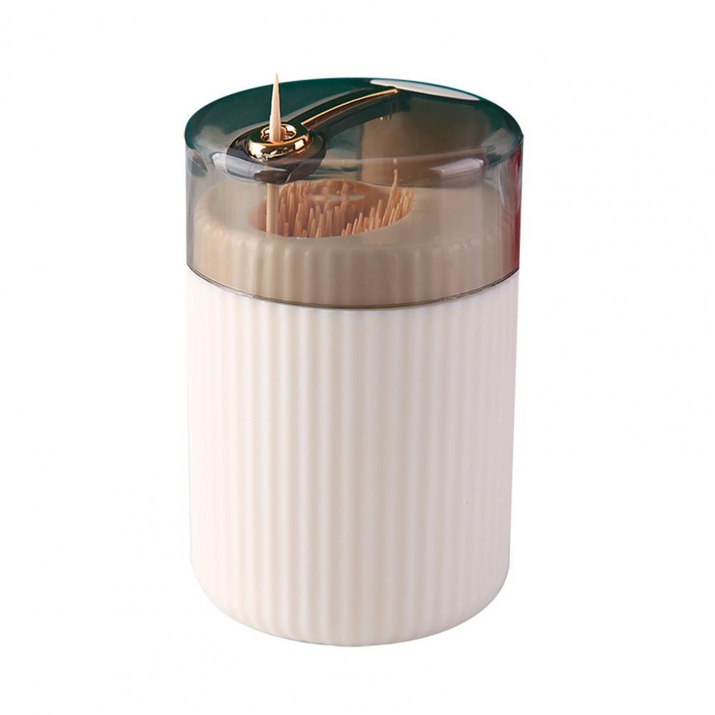 Автоматическая зубочистка Держатель Портативный Диспенсер для зубочисток Автоматический Выдвижной Диспенсер для зубочисток Держатель с Кнопкой для Дома белый