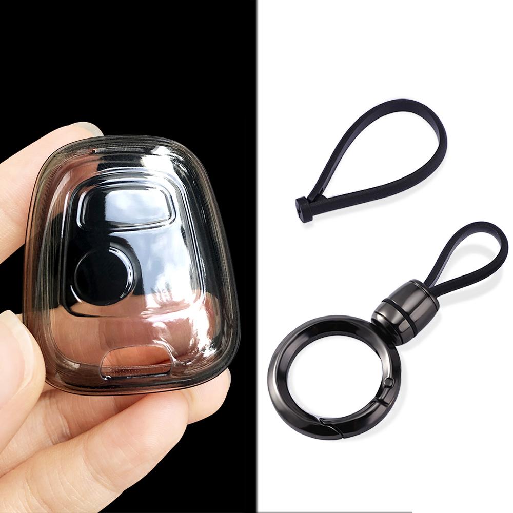 TPU Transparent Key Cover Holder Car Key Case Fob For Peugeot 206 207 307 107 406 Partner For Citroen C3 C2 C1 Xsara Berlingo