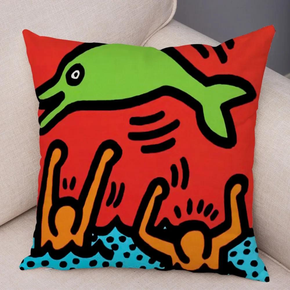 

Геометрическая наволочка Чехол для подушки Декор Красочное абстрактное искусство Диван Дом Автомобиль 66x66cm