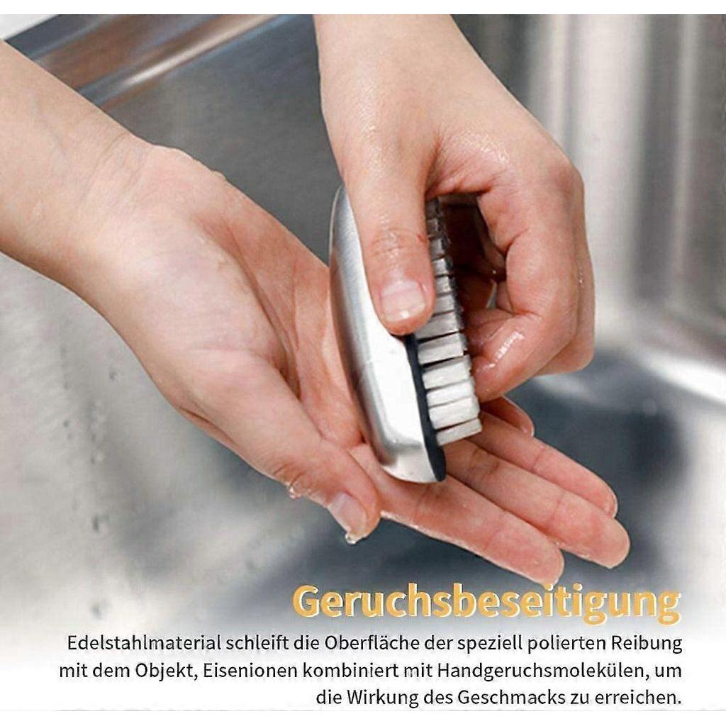 2-pack Stainless Steel Hand Brush, Nail Brush for Odor Removal