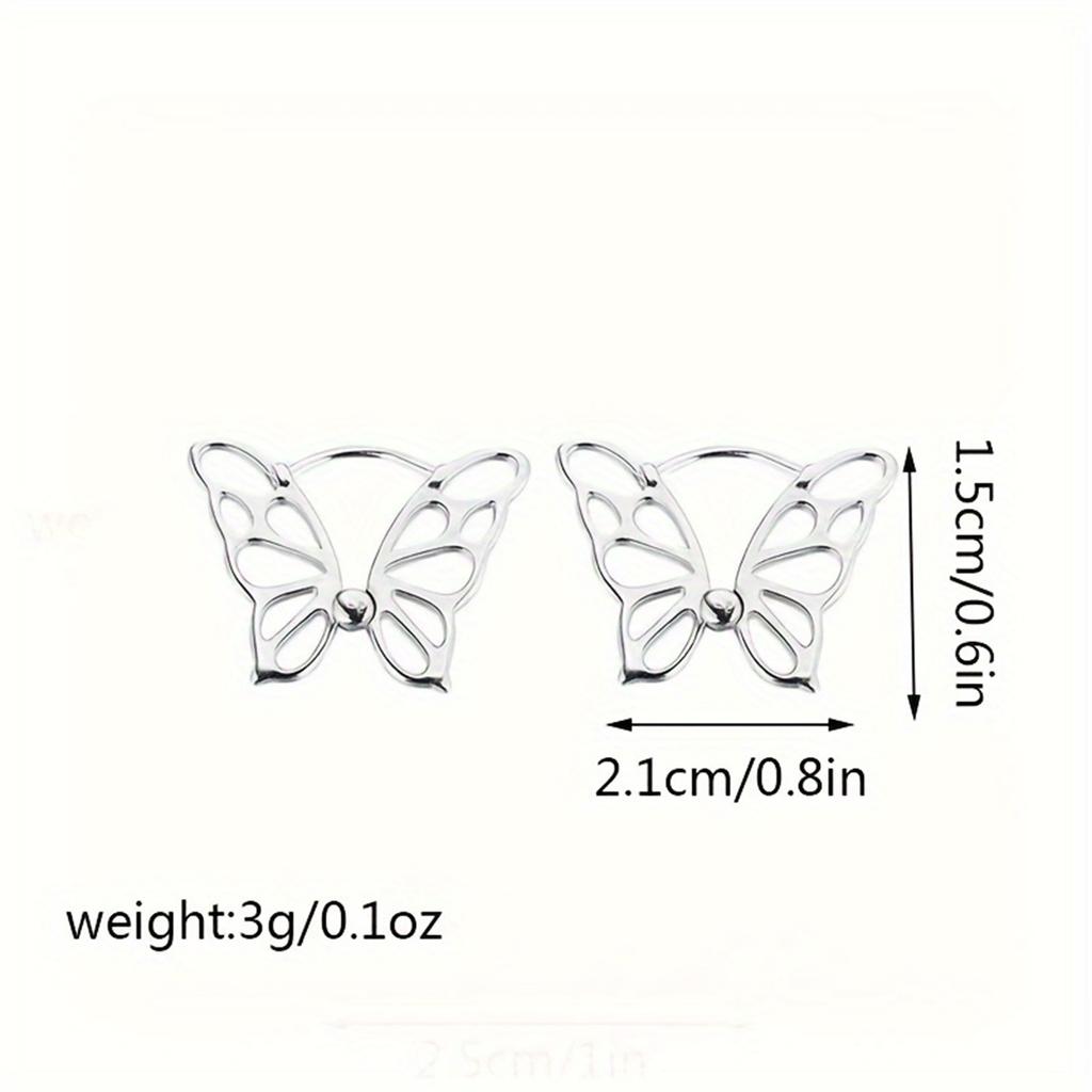 Hollow Butterfly Design Hoop Earrings Jewelry for Women Girls Daily Wear And Ideal Gift For Friends And Girlfriend
