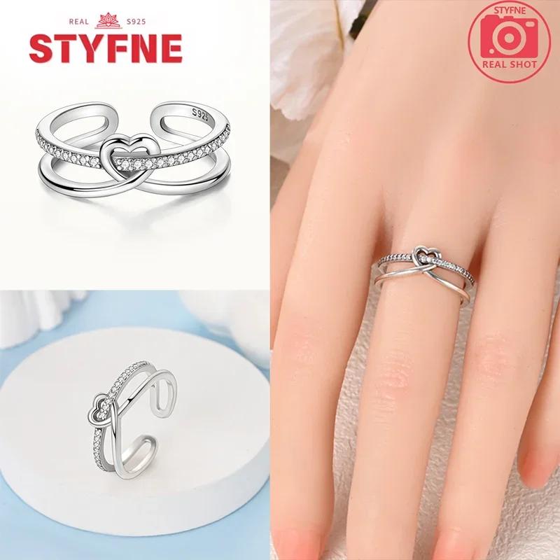 Copper Heart-Shaped Series Open Rings Pink Love Irregular Shape Ring Appropriate For WomenS High-End Jewellery Gifts