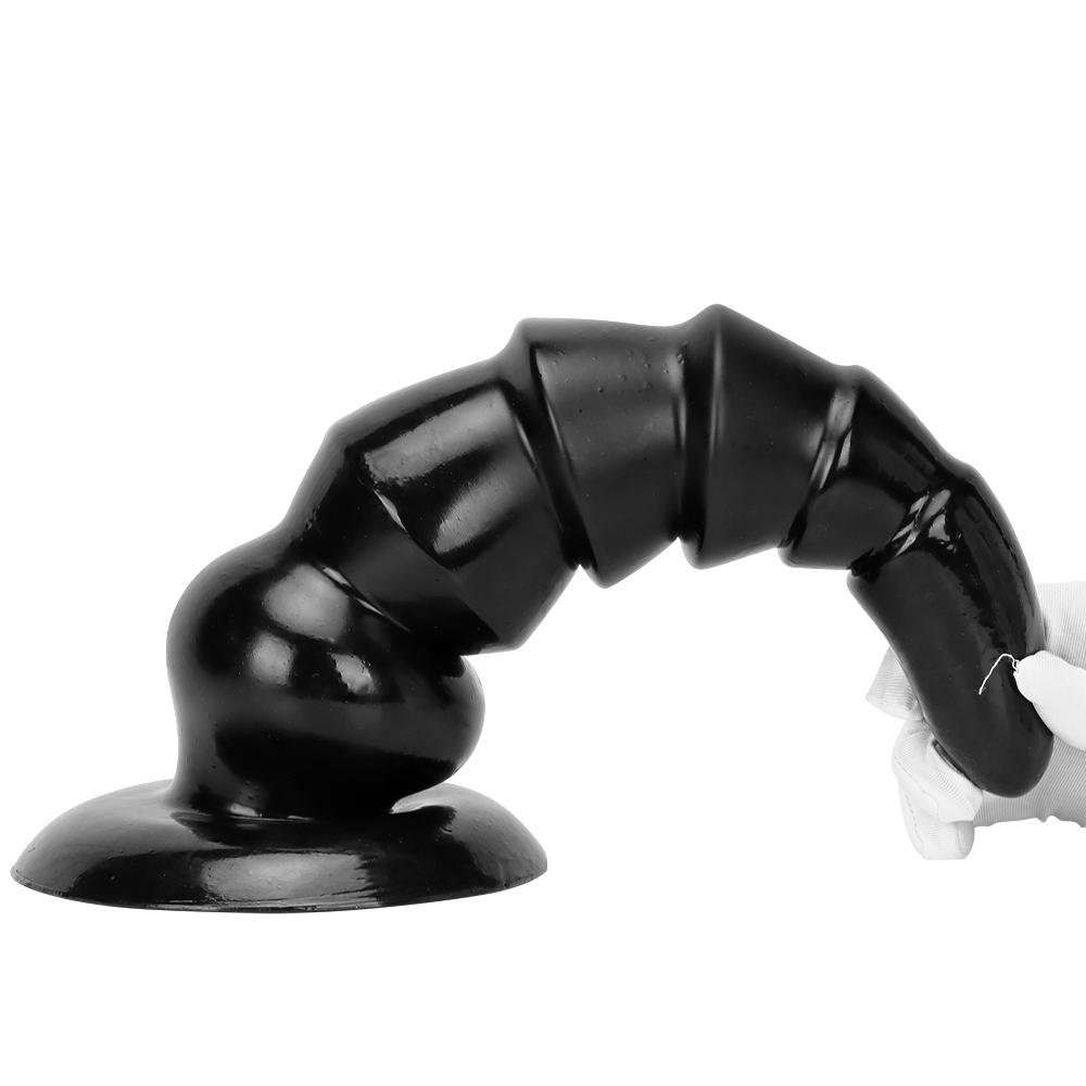 Oversized PVC Black Anal Plug with Suction Cup Sex Toys Fisting  Anal Dilator Big Dildo Slave BDSM