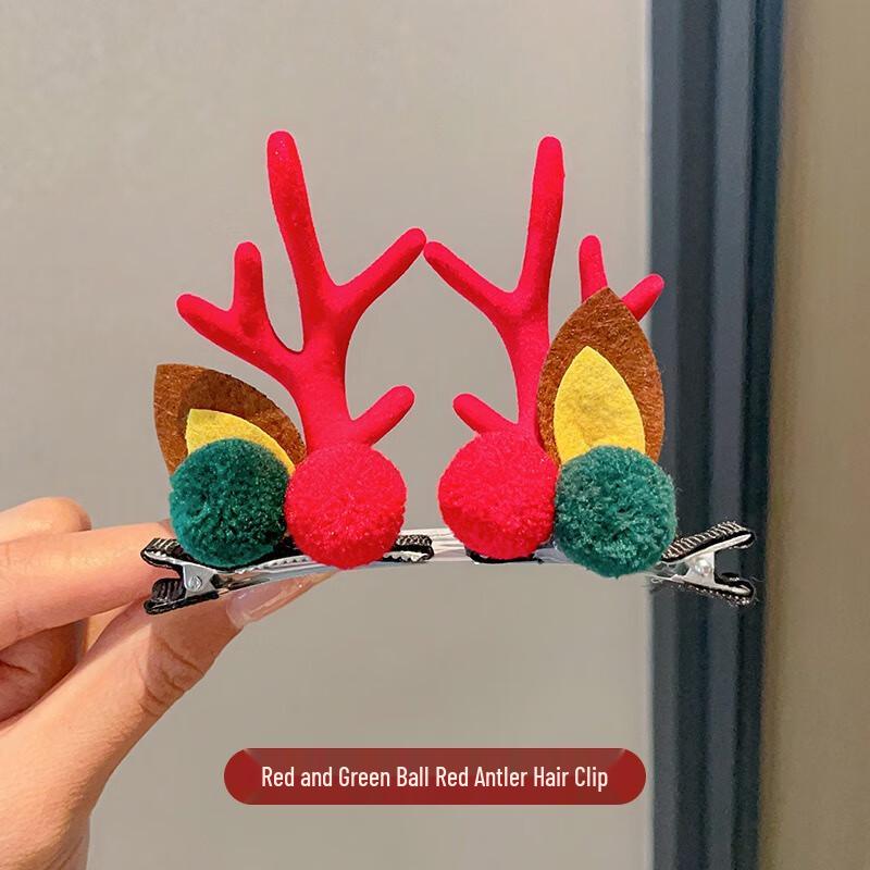 Christmas Deer Antler Hair Clip