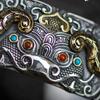 Carving Pixiu Retro Chinese Style Mighty Opening Bracelet Bracelet Accessories Ethnic Style Bracelet Men