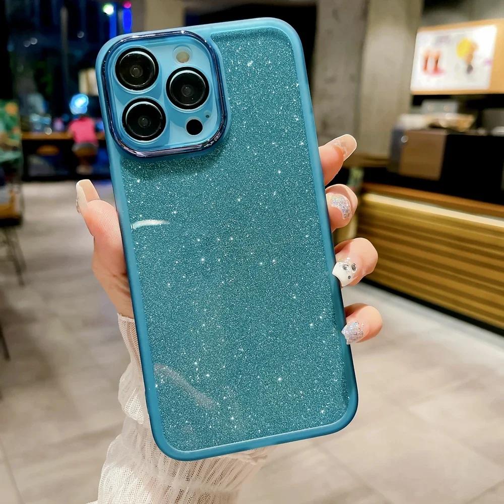 ITel P40 S23 Plus Spark 20 C GO 2024 Glitter Telefondeksel for Infinix Hot 40 Zero 30 Smart 8 7 Siery Skinnende Beskytt Kameradeksel