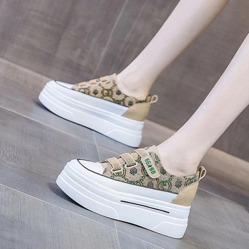Sports Woman Footwear Korean Athletic High on Platform Trends 2024 Sneakers Shoes for Women Comfortable and Elegant Quality A H