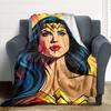 1pc Wonder Woman, Superhero Blanket | Polyester Fiber, All-Season Comfort for Sofa, Bed, Office, Car, Camping, Ideal Home Decor & Gift, Office Comfort