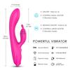 G Spot Rabbit Vibrator with Heating Function and Bunny Ears for Clitoris G-spot Stimulation Waterproof Dildo Women or Couple Fun