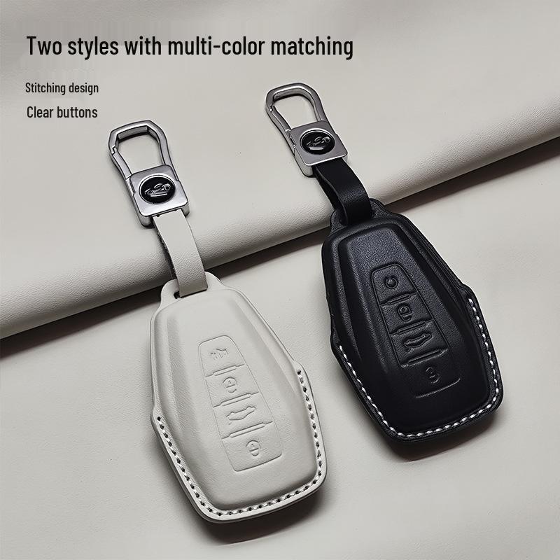 Compatible with Geely Emgrand, Binyue, Vision X6, Binrui, Boyue - Genuine Leather Key Case