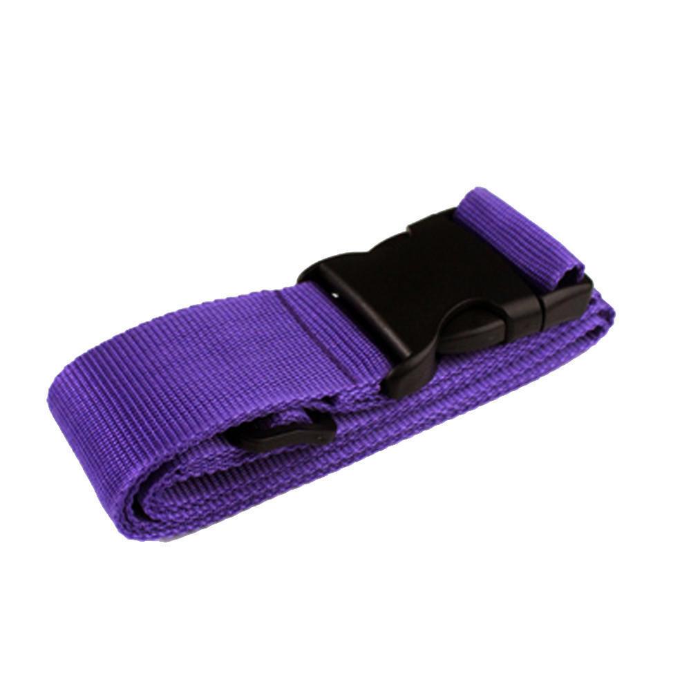 purple luggage strap