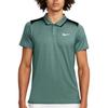 Nike Court Advantage Logo Color Block Lässiges Bequemes Tennis-Poloshirt Herren Oberteile Vintage-Grün FD5317-361
